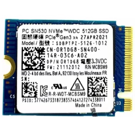 PC SN530 NVMe SSD 512G 2230