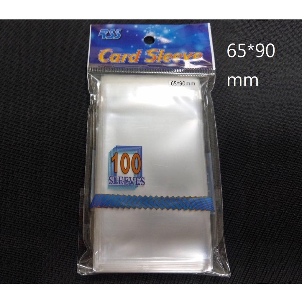 桌遊卡片保護套 自黏透明卡套 (薄)  65x90mm  每包100枚入