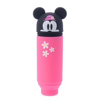*現貨*日本Disney store 迪士尼 米妮 Minnie 復古造型 立式 矽膠 鉛筆盒 筆筒 筆袋 圓柱形