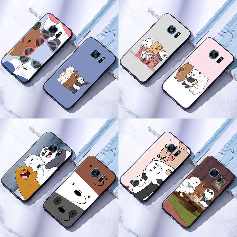 SAMSUNG 三星 Galaxy S7 Edge S8 S9 Plus 軟矽膠保護套三隻裸熊 3