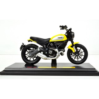 【杜卡迪摩托車模型】Ducati Scrambler 黃色 重機模型模型 Maisto 美馳圖 1/18精品車模