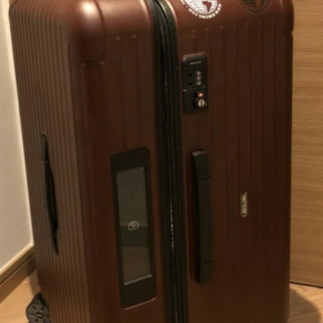 RIMOWA sport 寶石紅（e-tag) salsa sport 75中冰箱  附行李箱套