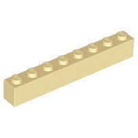 《安納金小站》 樂高 LEGO 1x8 沙色 白色 基本磚 建築 二手 零件 3008