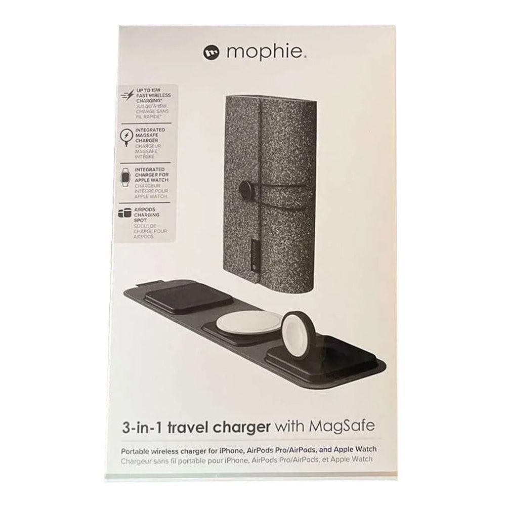 mophie 三合一 MagSafe 旅行充電器 (香港插頭) (適用於 Apple 裝置)(平行進口)