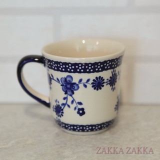[HOME] 波蘭陶 馬克杯 牛奶杯 水杯 歐式鄉村藍色花卉圖案 波蘭進口