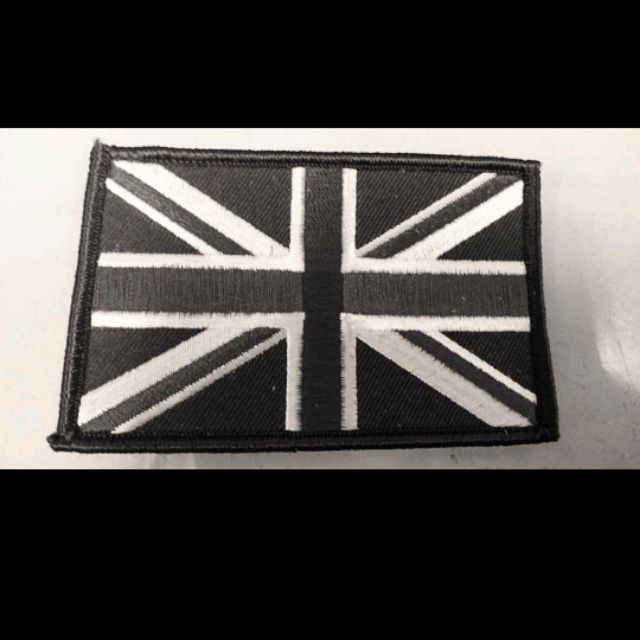 刺繡電繡臂章-🇬🇧英國國旗黑款-小版-SS