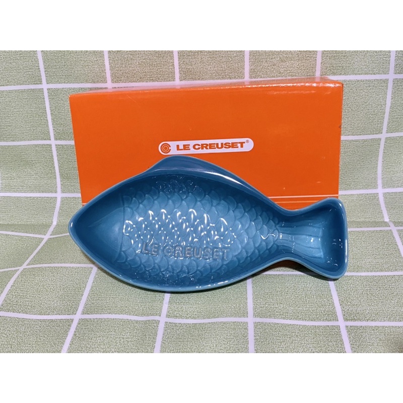 Le Creuset 鮮魚盤（小）魚盤16公分 小魚盤 點心盤 造型盤 （加勒比海藍 加藍) 當小禮物也適合