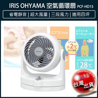 【免運x贈5%蝦幣x發票🌈】IRIS HD15 空氣 循環扇 PCF-HD15 靜音循環扇 電風扇 對流扇 涼風扇
