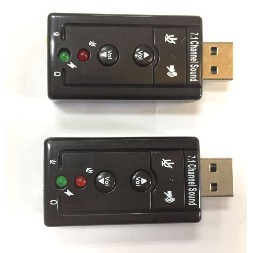 USB 7.1 音效卡 USB 即插即用 黑色