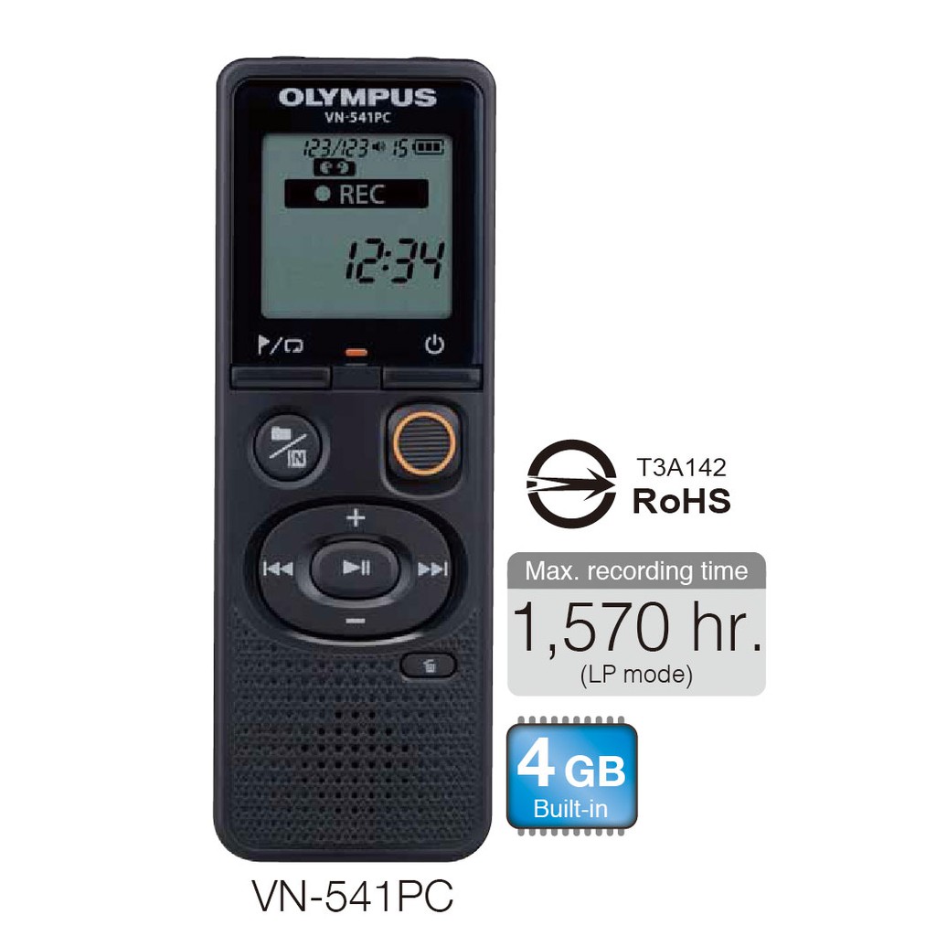 公司貨保固一年 日本 OLYMPUS 奧林巴斯 VN-541PC 數位錄音筆 高音質WMA錄音格式 4GB