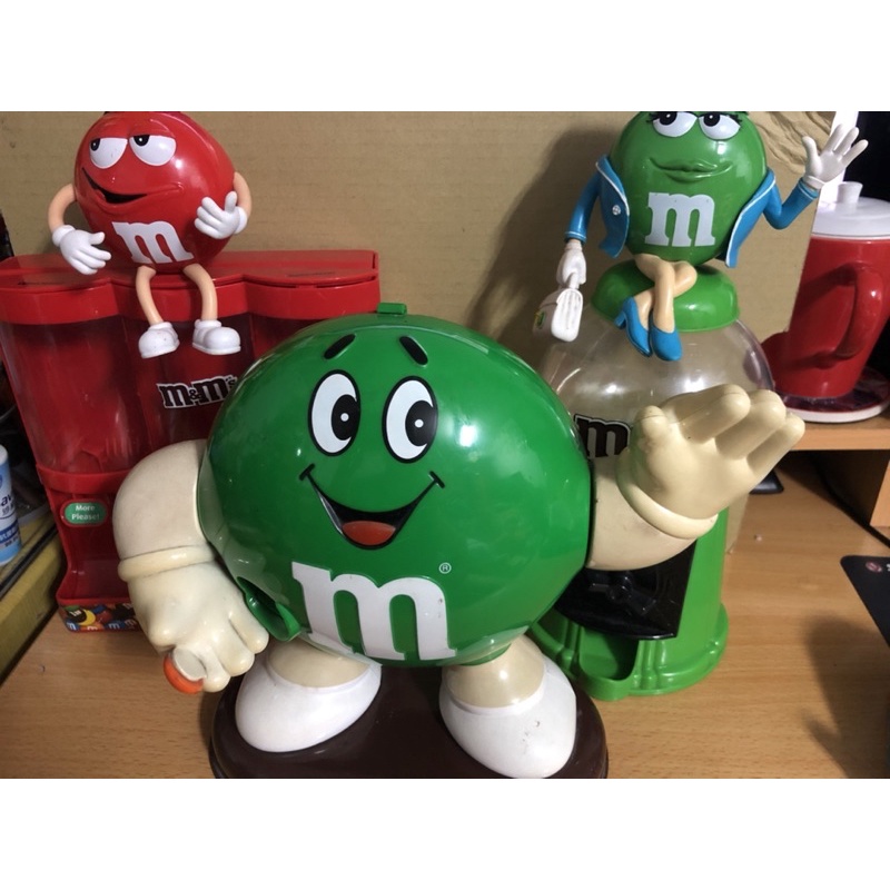 (3個合售）早期懷舊擺設 M$M 巧克力 玩具公仔 MM 給糖機 扭蛋機