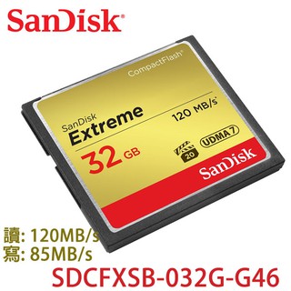 【3CTOWN】含稅公司貨 SanDisk 32G 32GB 120MB/s Extreme CF 記憶卡