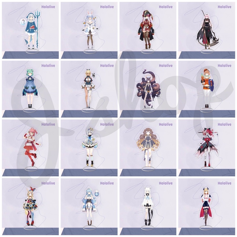 ⚡️J⚡️Hololive【預購/買三送一】Vtuber 動漫周邊 壓克力立牌6 兔田佩克拉 噶嗚古拉 潤羽露西婭