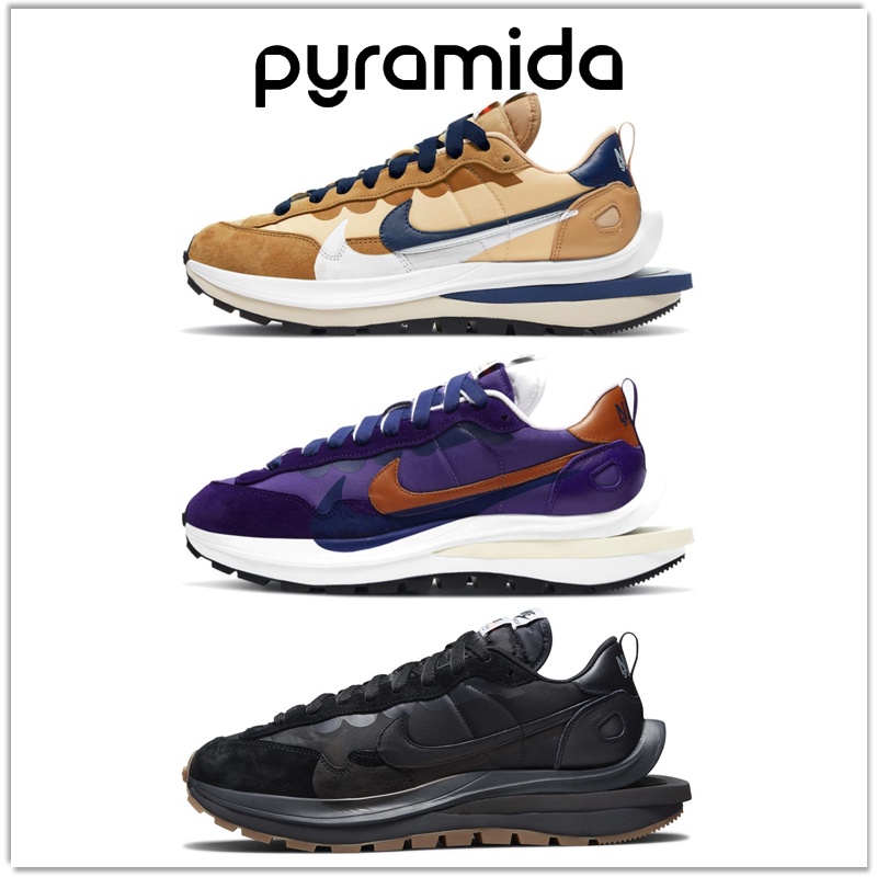Puramida-Sacai x Nike Vaporwaffle 卡其棕 紫金 黑魂 解構DD1875-200-500