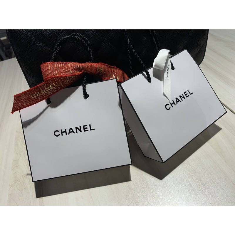 香奈兒 Chanel 化妝品小提袋 提袋+緞帶一組