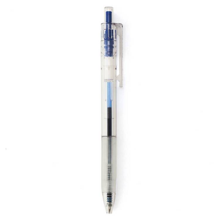 MUJI無印良品 透明管原子筆/0.7mm/藍/紅/黑