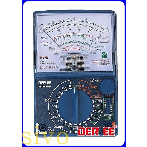 含稅 台製得益 DER EE DE-960TRN 吊線式錶芯 指針型電錶 萬用電錶 萬用電表 三用電錶 三用電錶