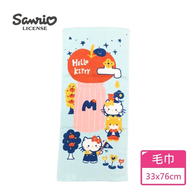 【Sanrio三麗鷗】凱蒂貓甜點夢幻世界毛巾 100%棉 33x76cm