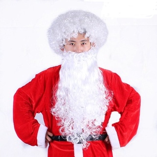 ❤️魅力四射❤️聖誕老人白色假髮+白色捲長鬍子/購買