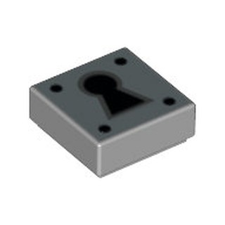 LEGO 樂高 3070 淺灰 鑰匙孔 印刷 平板 Tile 1x1 Keyhole 6063898