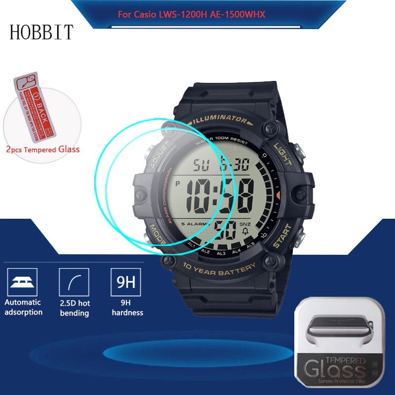 特價現貨~適用卡西歐電子錶鋼化膜AE-1500WH-8B/A保護膜LWS-1200H螢幕鏡面貼膜