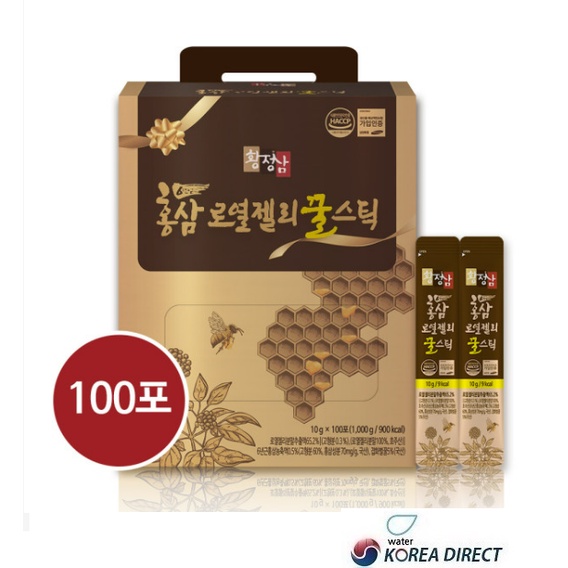 韓國直送 黃正蔘 6年根紅蔘 蜂蜜紅蔘液10gx100包