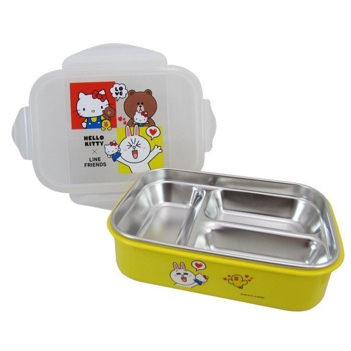 Kitty - Line 不鏽鋼隔熱餐盒-三格（KLS-8112B)47#小日尼三