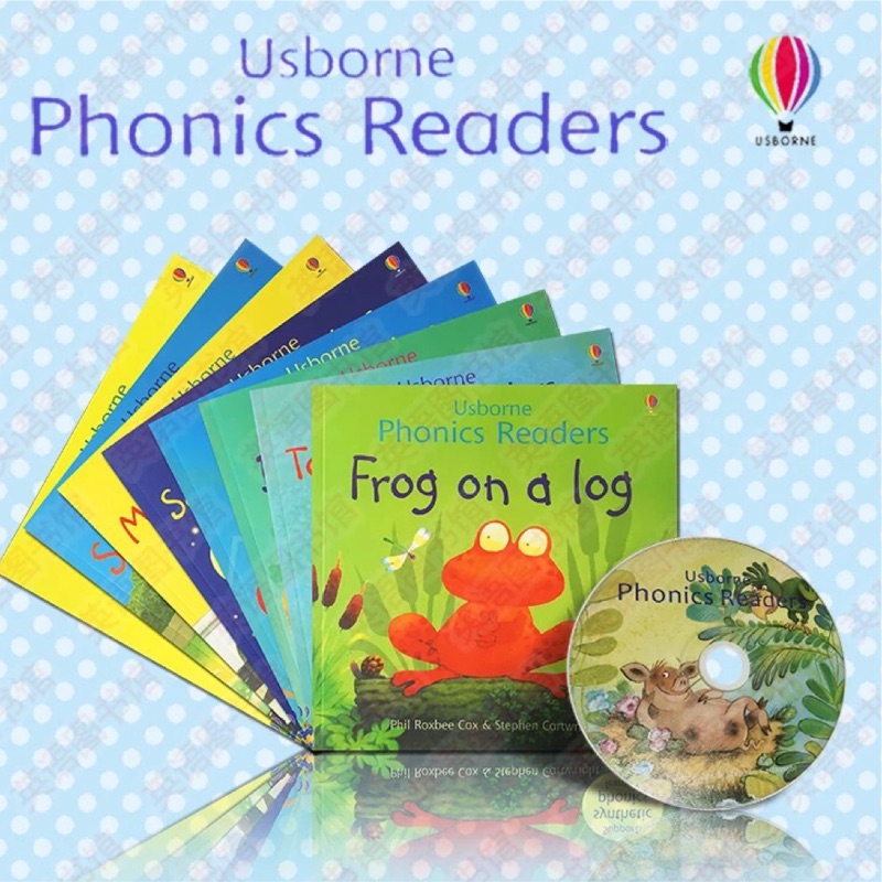 現貨最後一套Usborne英文繪本 phonics readers 12冊送CD教材拼讀自然