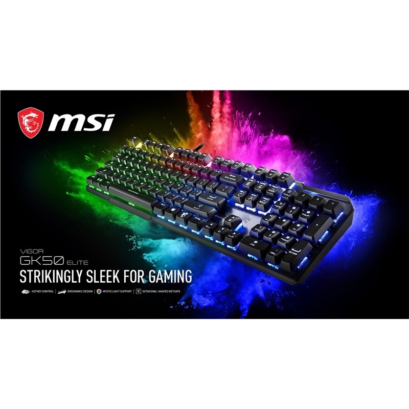 msi vigor gk50 Elite LL TC 電競鍵盤（二手）