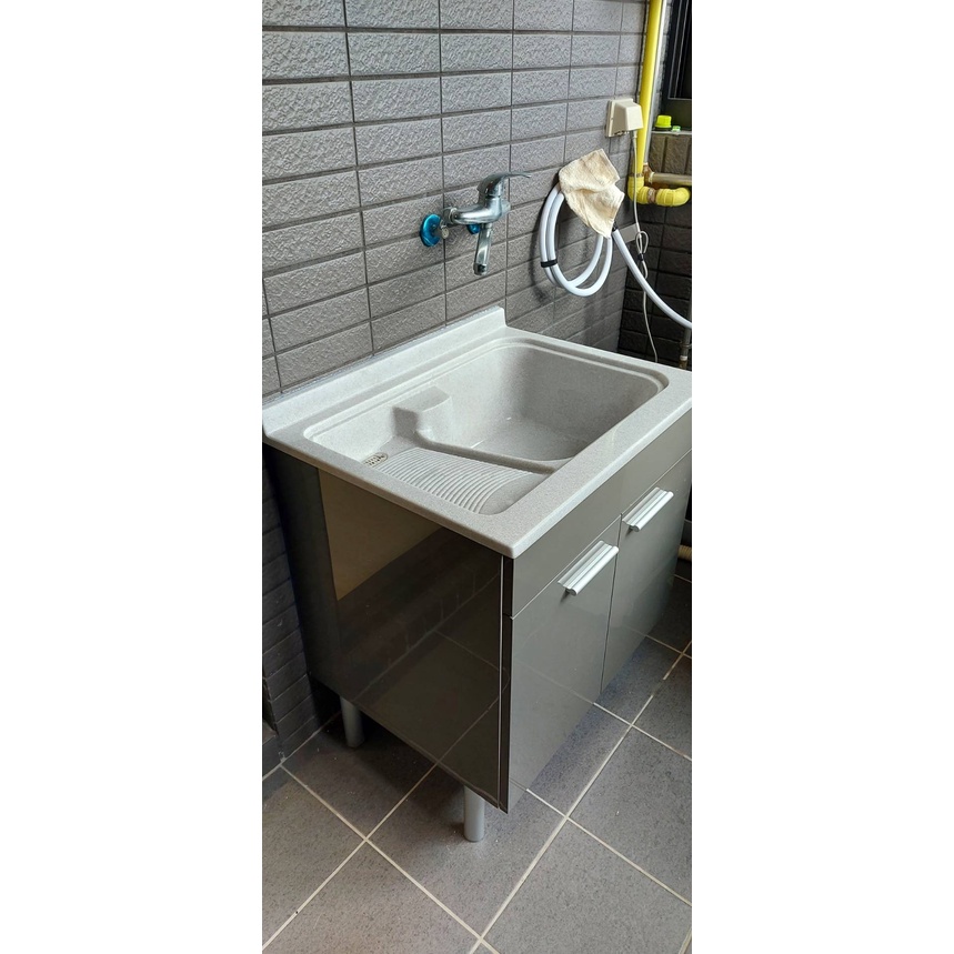 【IDEE】W-701WG-203 亞特蘭人造石。人造石水槽。洗衣板。陽洗台。洗衣台。洗衣檯。洗衣槽。檯面櫃 ~ 台灣製