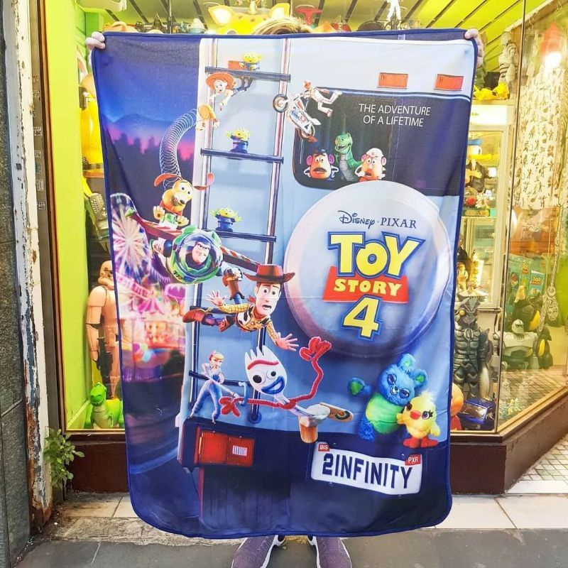 現貨 100x135cm 迪士尼 玩具總動員 SEGA 空調毯 卡通毯 保暖 巴斯 胡廸 叉奇 抱抱龍 牧羊女 毛毯