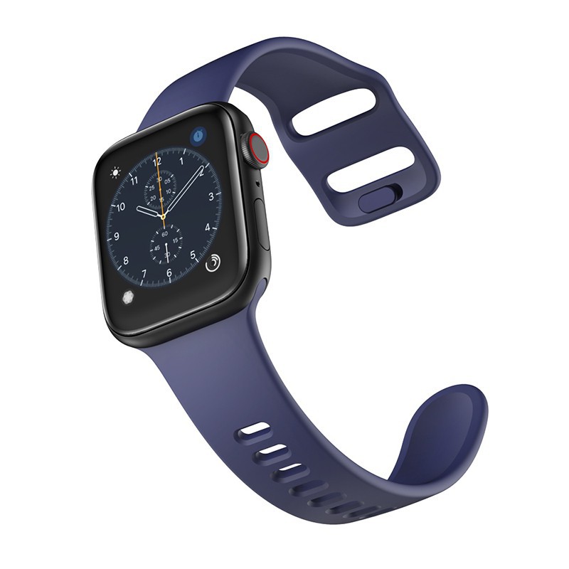 蘋果手表apple watch6表帶iwatch6/5/4/3/se代硅膠手表帶蘋果手表44mm40mm運動型硅膠表帶