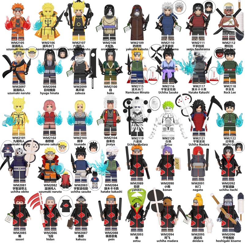火影忍者 Minifigures Uzumaki Uchiha Itachi Sasuke Tokashi 積木玩具