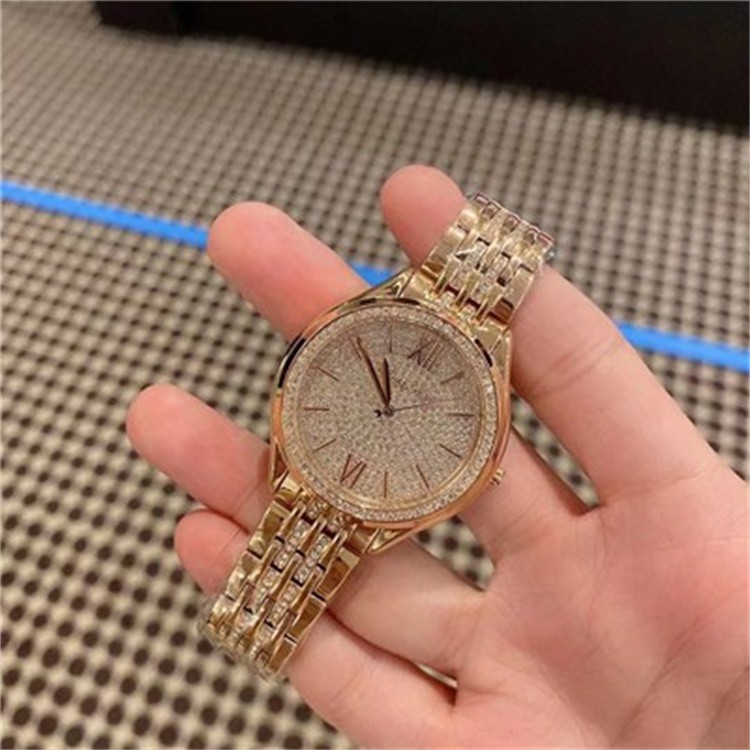 美國代購 MK 6690 7085滿鑽手錶 金屬錶鏈女士手錶