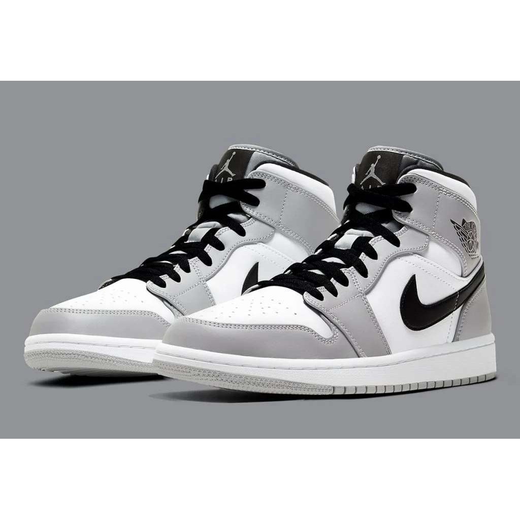 柯拔 Air Jordan 1 Mid Light Smoke Grey 554724-092 灰白 煙灰白