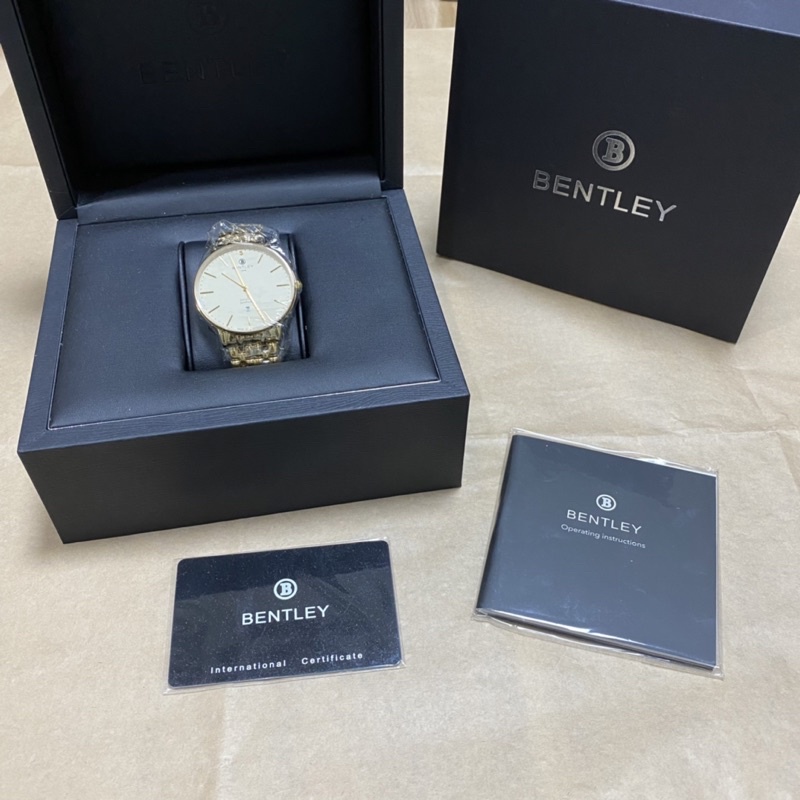 德國 Bentley 賓利手錶 CITYCHIC系列 真鑽手錶 (金面/金框) 德國手錶 Bentley手錶 石英錶