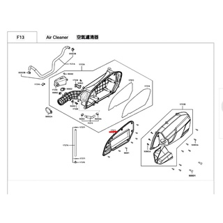 Y.S KYMCO 光陽原廠 DTX 360/DTX CT 空氣濾清器/空濾/濾芯 料號17211-LEA7-E00