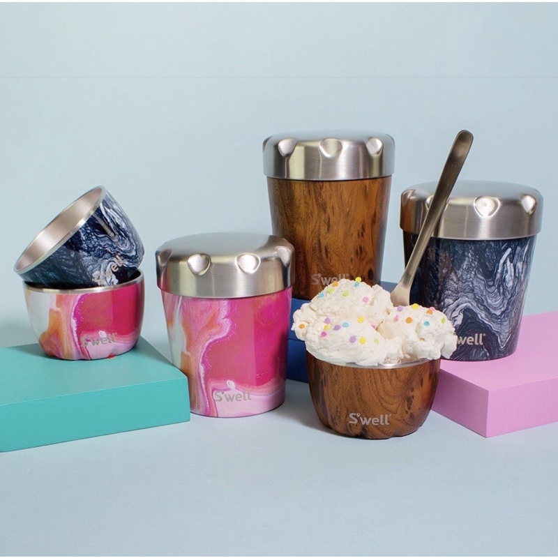 現+預購✨ S'well Ice Cream Pint Cooler 冰淇淋杯 保冷保冰保溫不鏽鋼碗不鏽鋼杯SWELL