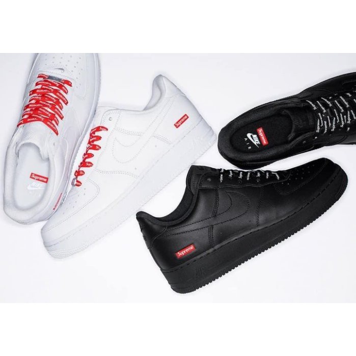 【Basa Sneaker】Supreme x Nike Air Force 1 Low 20SS 白色 黑色