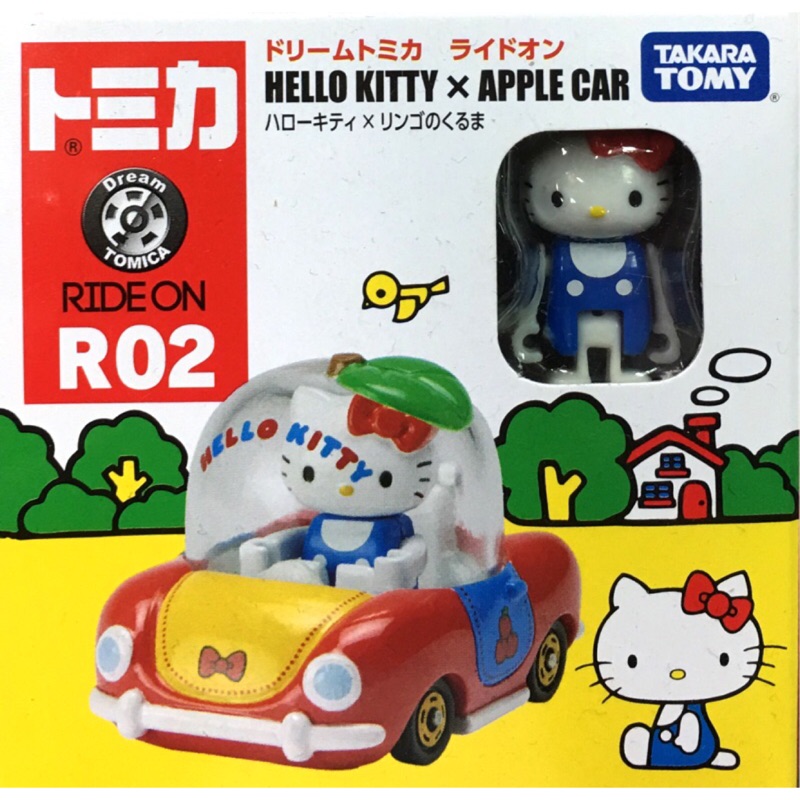 TOMICA 多美小汽車 騎乘系列 R02 HELLO KITTY x APPLE CAR 凱蒂貓附人偶