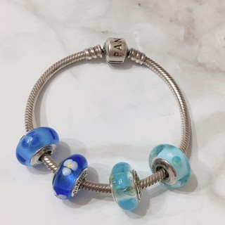 正品 Pandora 潘朵拉 絕版琉璃 串飾 出清 藍色系