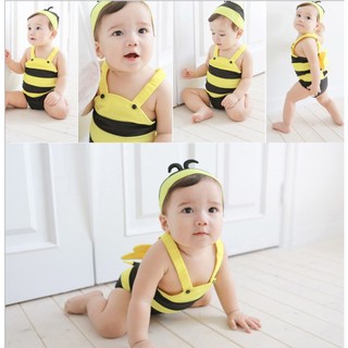 男女童都可以穿 蜜蜂泳裝 造型泳衣 蜜蜂泳衣 連身泳裝 男童泳裝 女童泳裝
