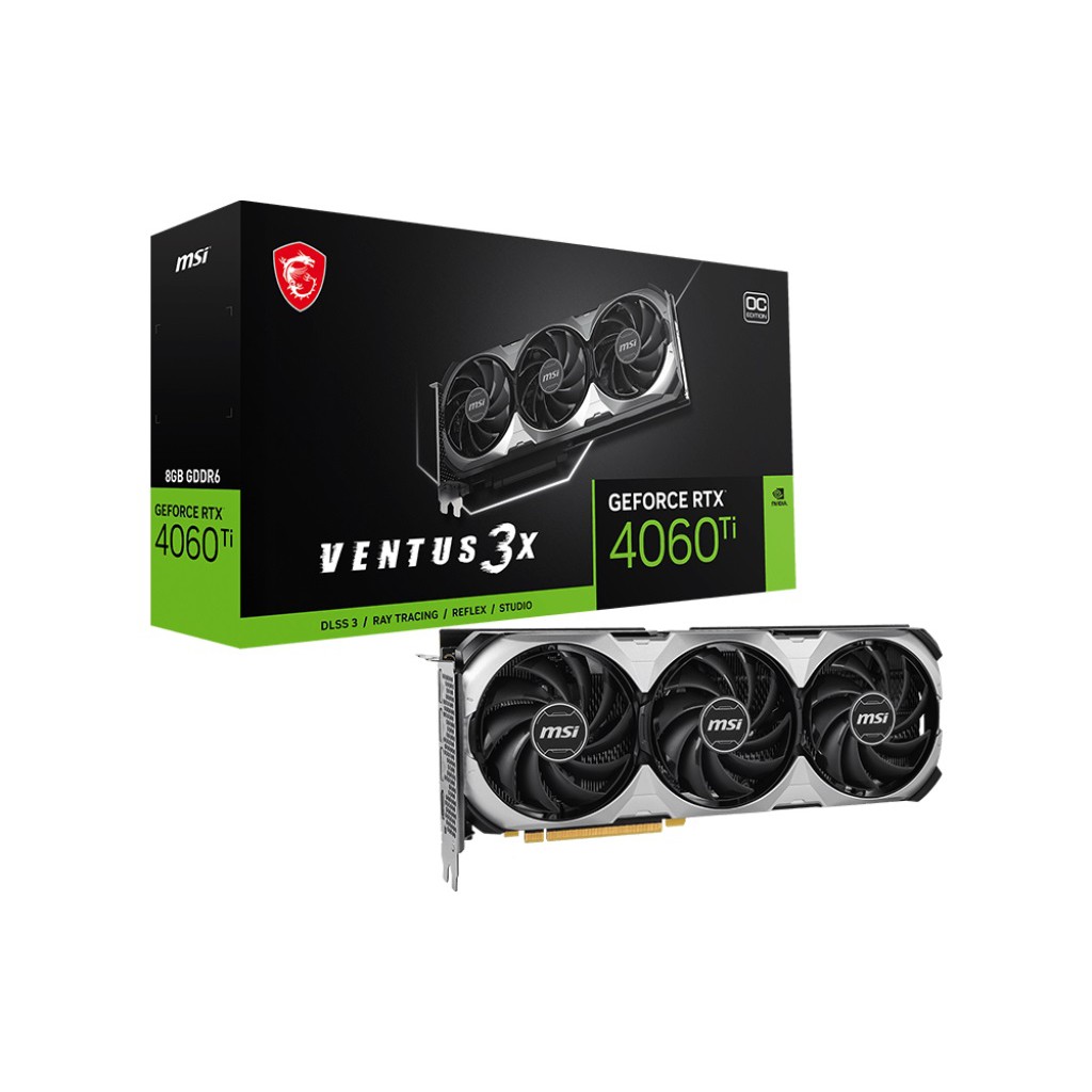 微星 RTX4060TI VENTUS 3X 8G OC 三風扇/30.8cm/註五年/4060ti 廠商直送