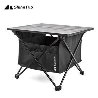 臺灣現貨【6點伴好物市集】shinetrip山趣 鋁合金置物蛋捲桌 折疊桌 蛋捲桌 鋁合金桌 登山桌 黑化美學 露營