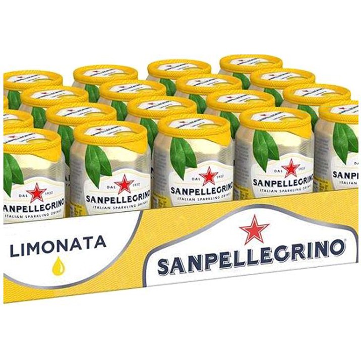 San Pellegrino 聖沛黎洛 氣泡水果飲料 檸檬口味 330毫升 X 24罐 D108311
