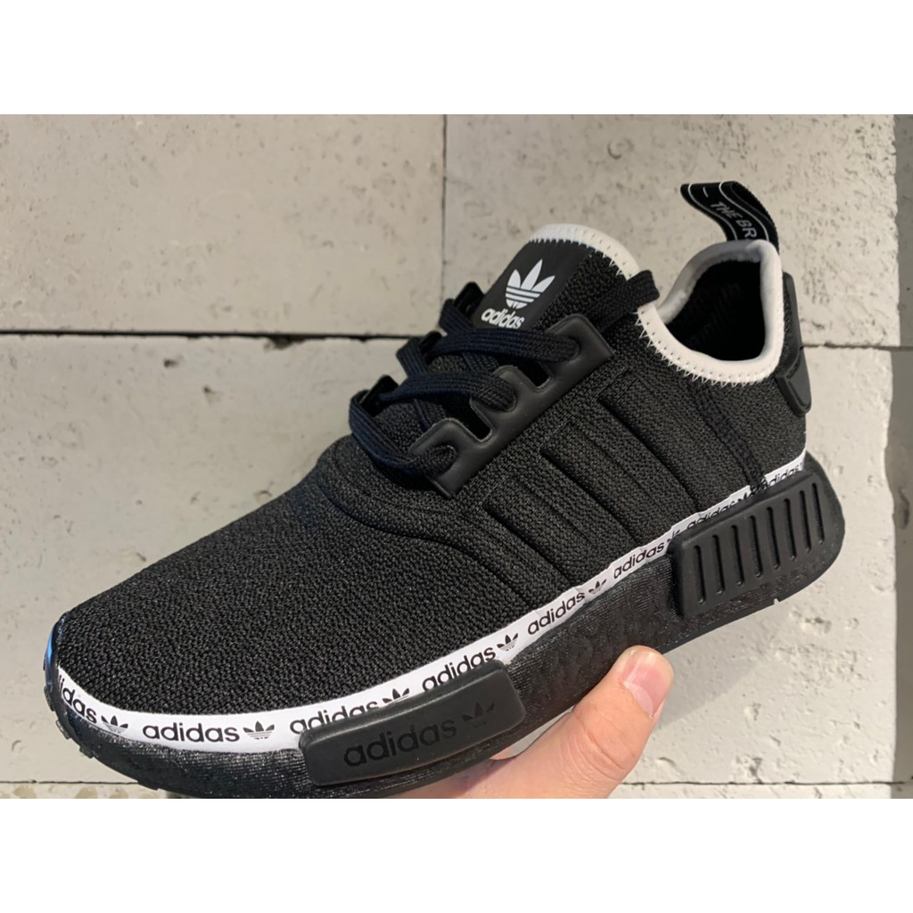 Adidas NMD R1 黑色 串標 BOOST 休閒 復古 慢跑鞋 男女 情侶鞋 透氣 運動 FV7307