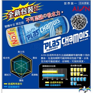 ♞【寶馬香車】新包裝AION合成羚羊皮巾-淺藍L,瞬間超強吸水!