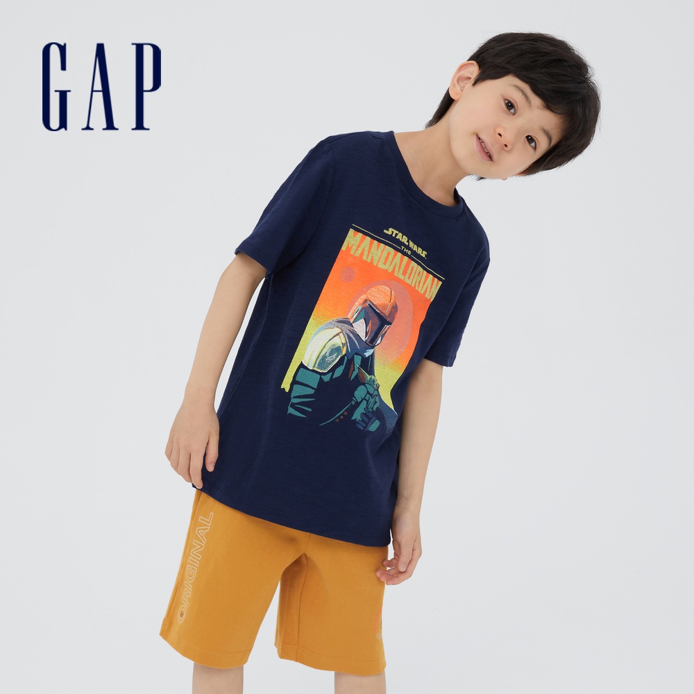 Gap 男童裝 Gap x Star Wars星際大戰聯名 短袖T恤-海軍藍(682089)