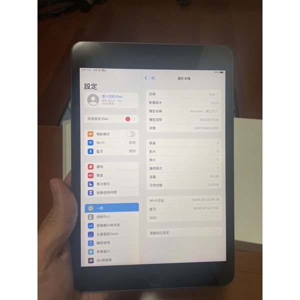 ipad mini 5 wi-fi 64G 灰 客訂賣場