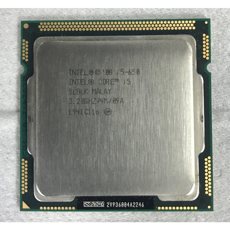 Intel Core i5-650/處理器/CPU/LGA 1156/2C4T/2核4緒/二手